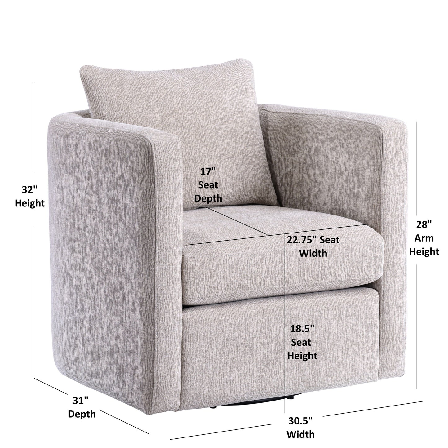Sutton - Swivel Barrel Chair Ridgecrest Home