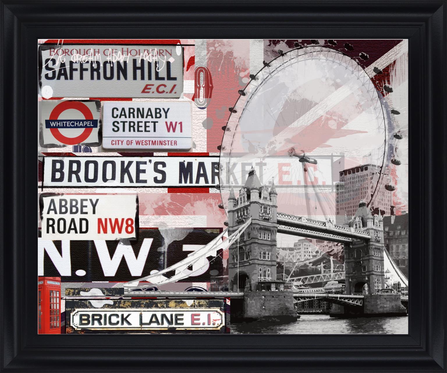 London Fusion - 28" x 34" Framed Wall Art Classy Art