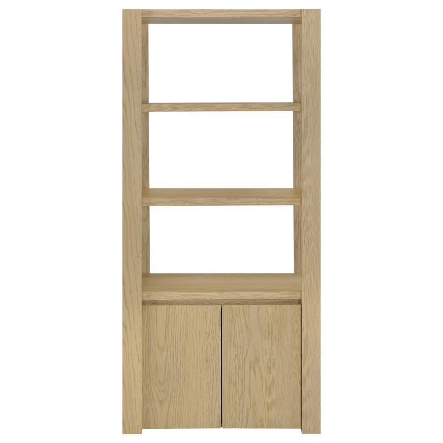 Laurelton - 3-Shelf Media Tower Tall Pier Cabinet - Light Oak Coaster Fine Furniture