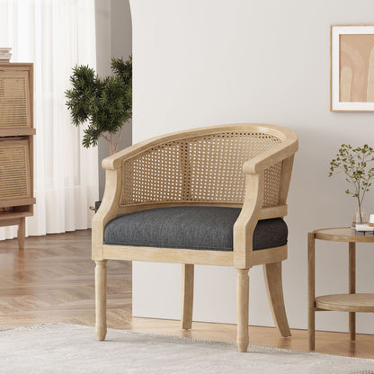 Curved Backrest Accent Chair Noble House