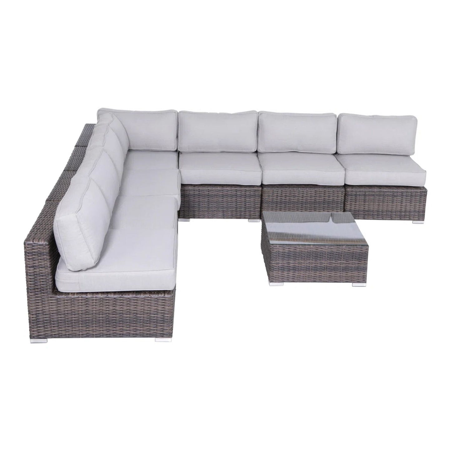 Seating Set With Cushions Handcrafted Wicker Design LSI Patio Furniture
