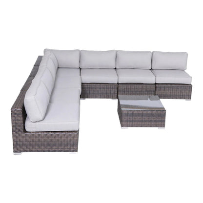 Seating Set With Cushions Handcrafted Wicker Design LSI Patio Furniture