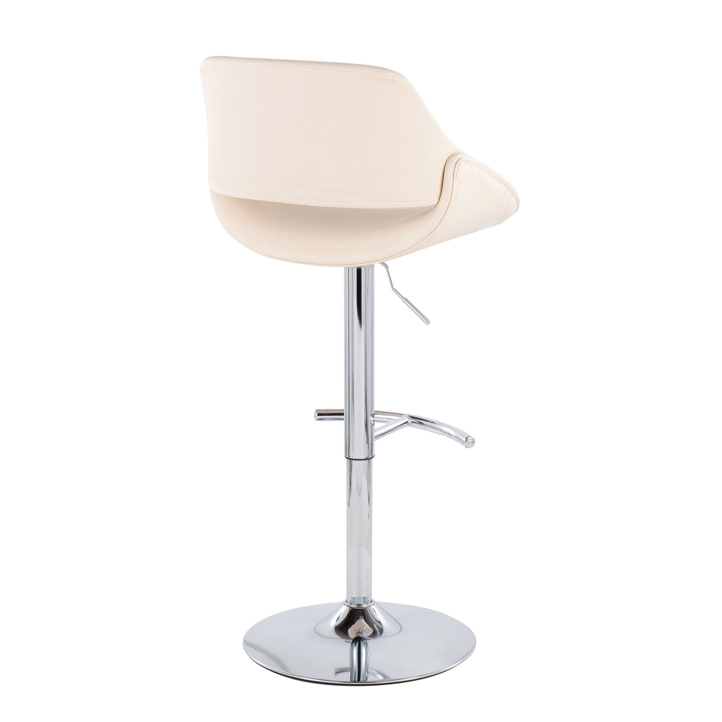 Fabrico - Contemporary Adjustable Bar Stool With Rounded T Footrest (Set of 2) Lumi Source