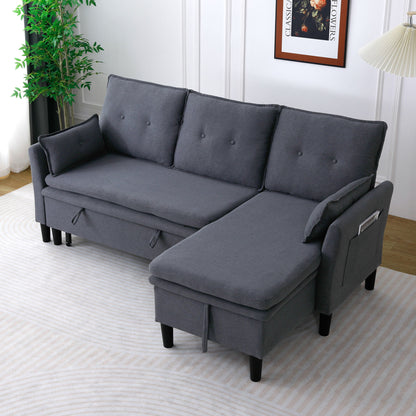 L-Shaped Reversible Chaise Sectional Sofa With Storage Home Essentials