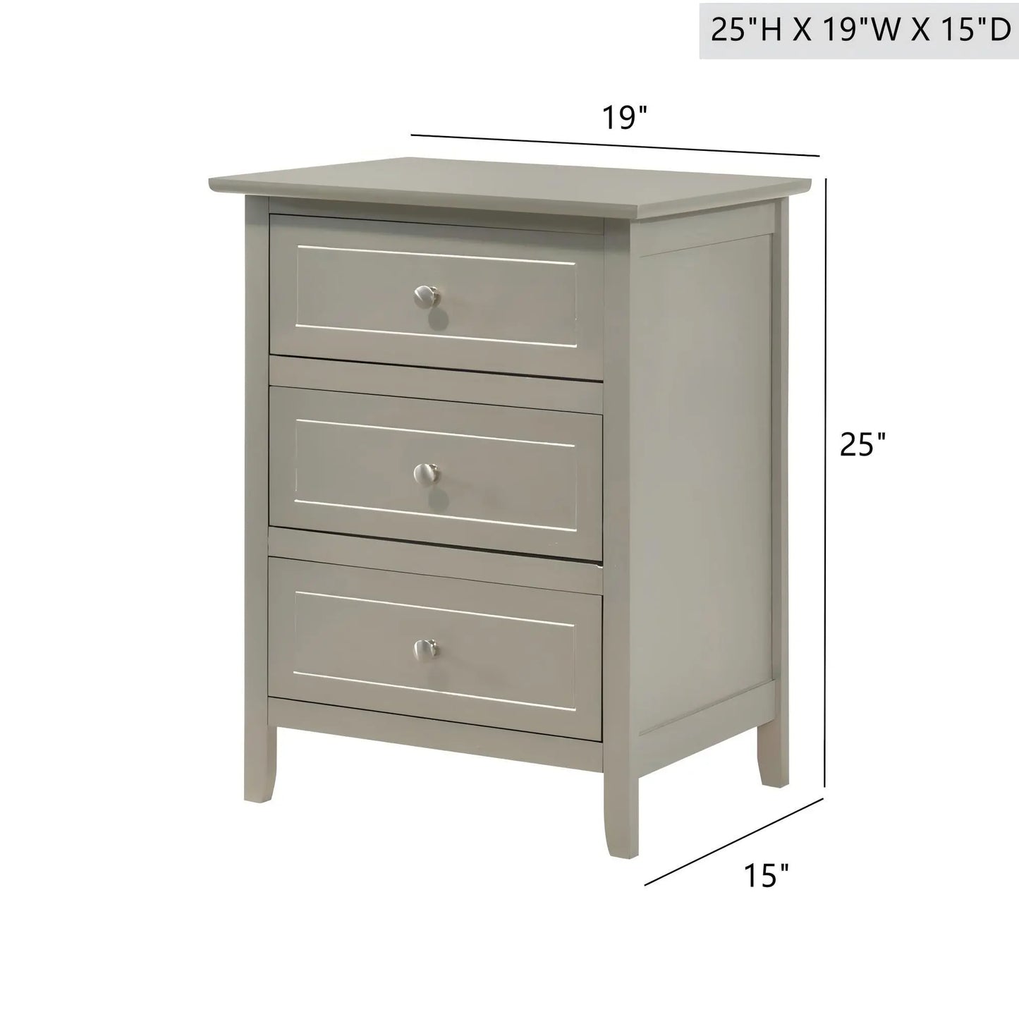 Dove Tailed Drawers 3 Drawer Nightstand Glory Furniture