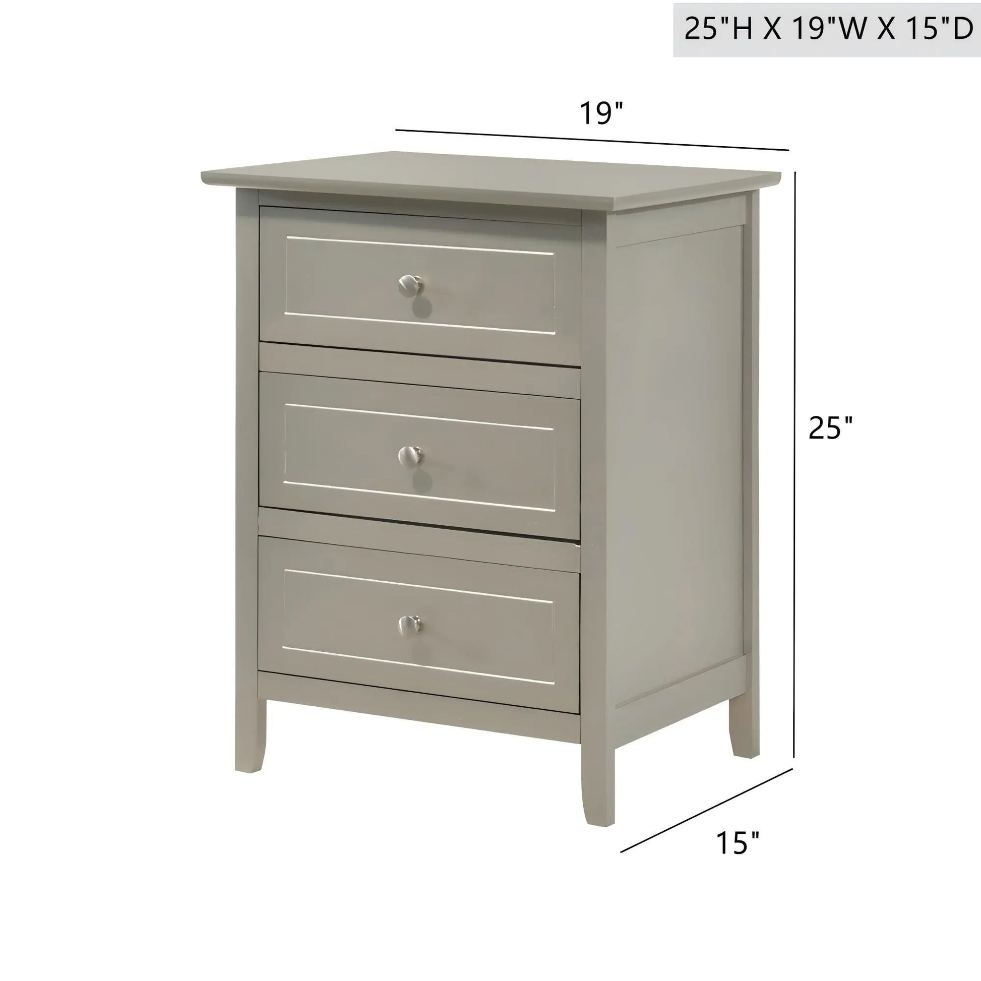 Dove Tailed Drawers 3 Drawer Nightstand Glory Furniture