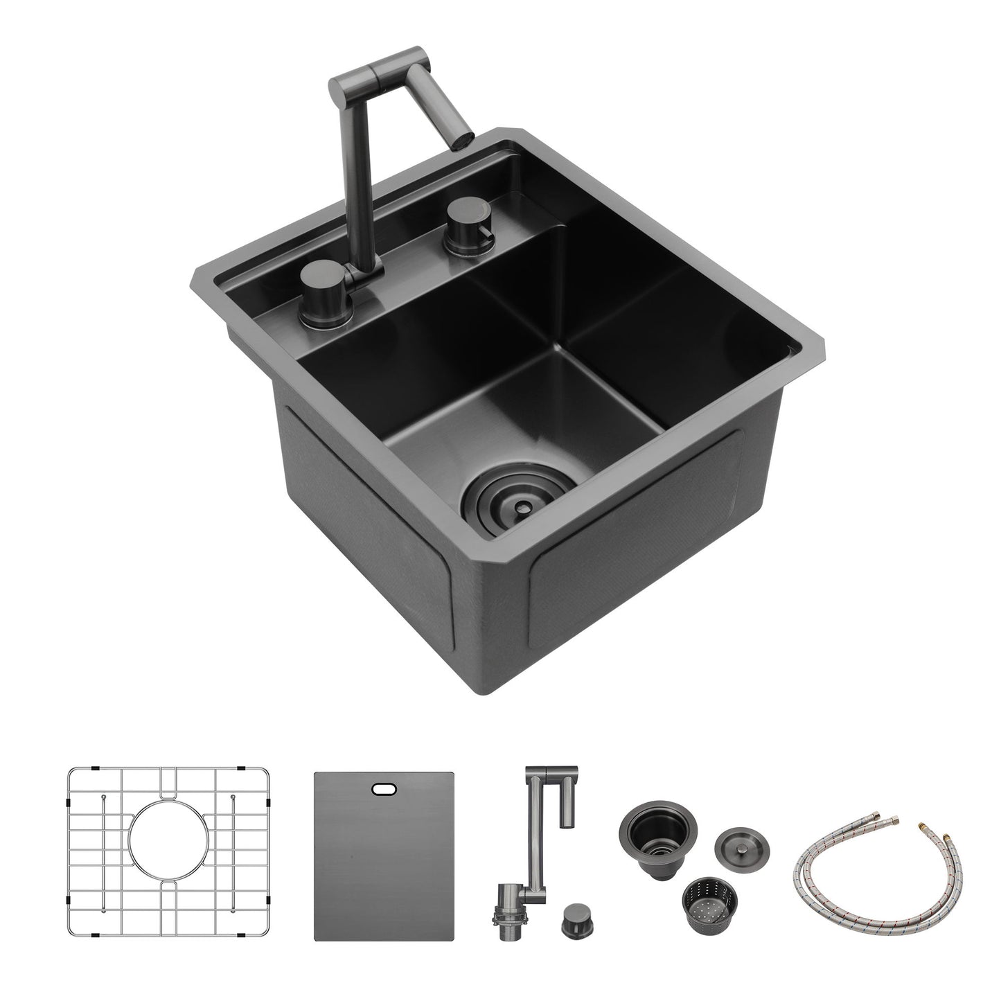 Modern Undermount Bar Sink With Folding Faucet Daily Nest