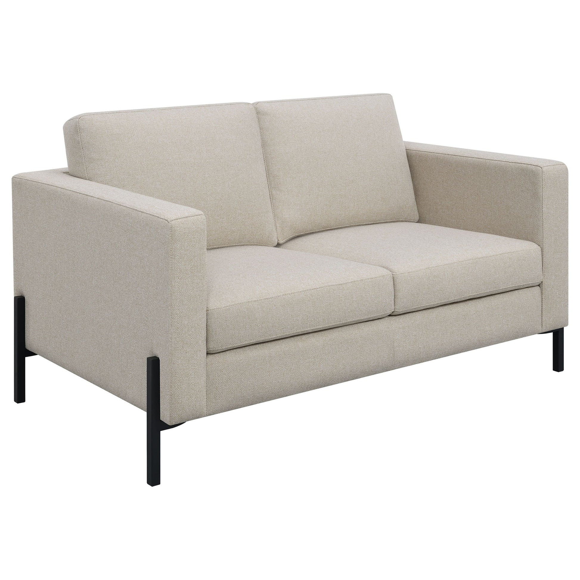 Dulcie - Loose Back Loveseat - Oatmeal Furniture Max