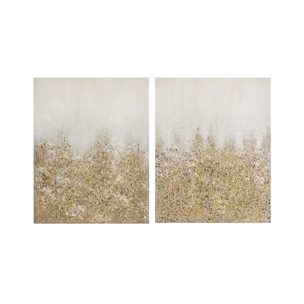 Glimmer - Glitz Canvas (Set of 2) - Gold Madison Park