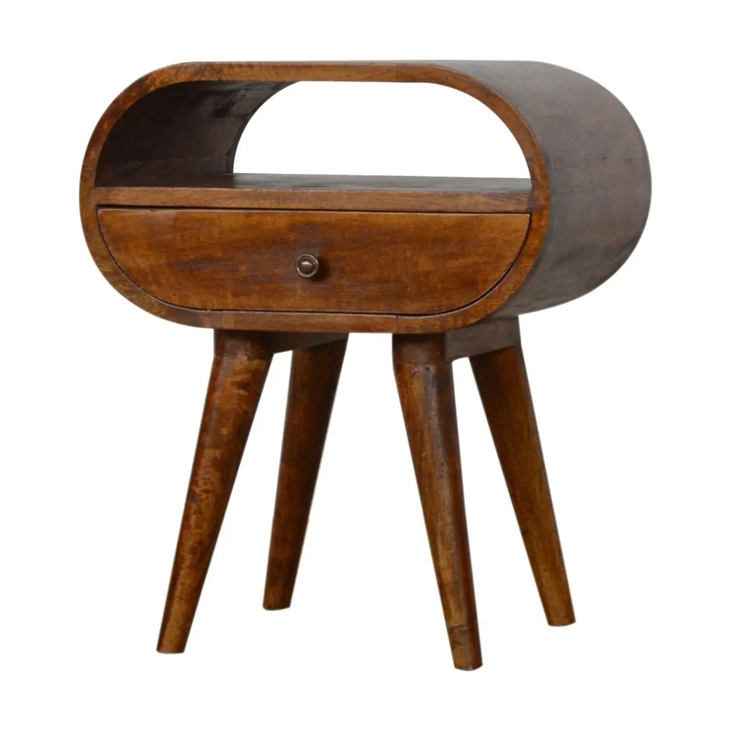 Circular Open Bedside Nightstand Artisan Furniture