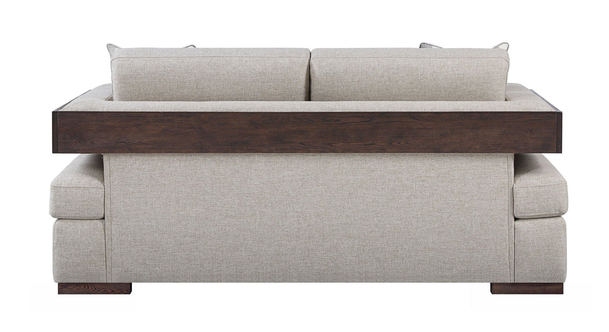 Niamey - Loveseat With 2 Toss Pillows - Walnut Acme