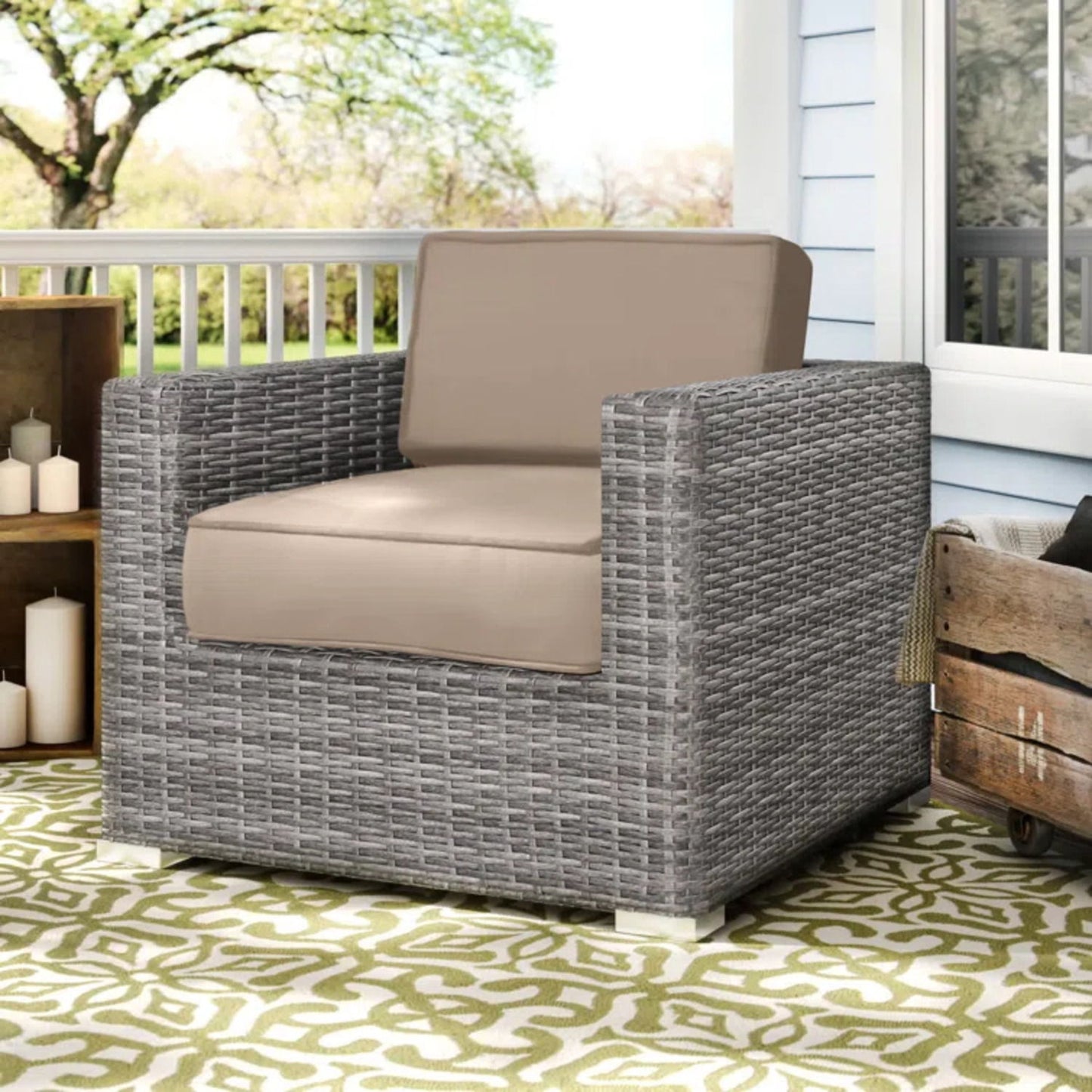Patio Chair With Cushions Stylish Design LSI Patio Furniture