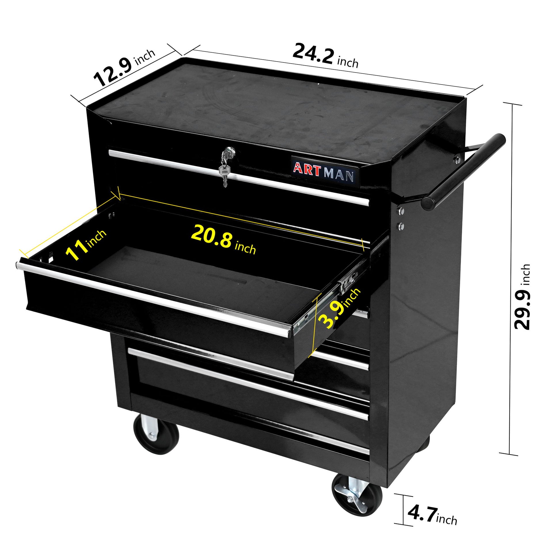 Multifunctional Tool Cart With Wheels And Drawers Daily Nest