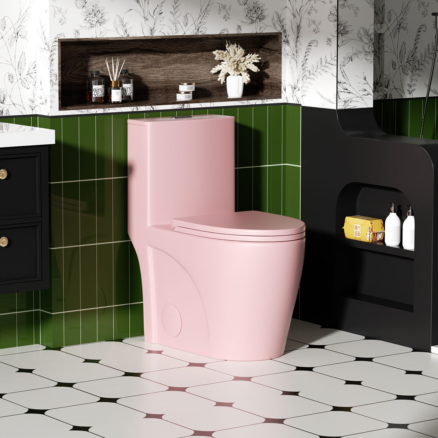 1 Piece Toilet With Tornado Flush, Dual Flush, And ADA Height Comfort Chair Daily Nest