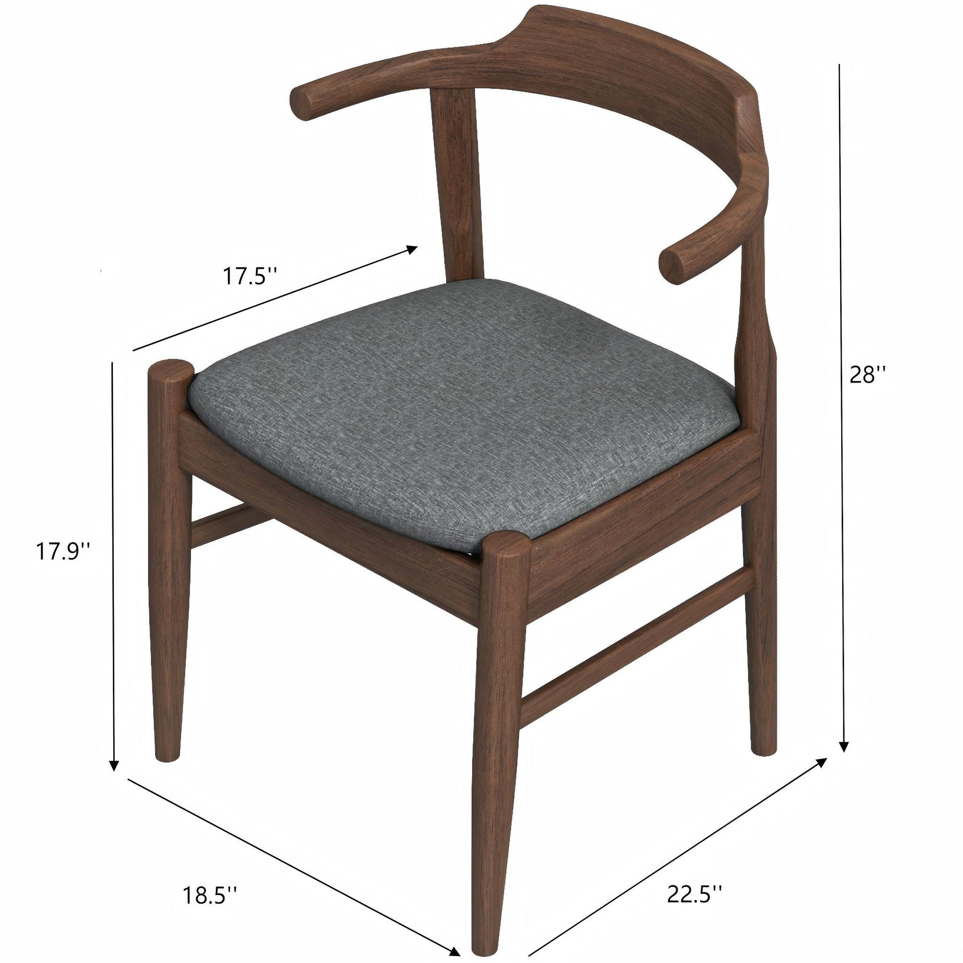 Dakota - Mid-Century Modern Velvet Dining Chair (Set of 2) Ashcroft Furniture