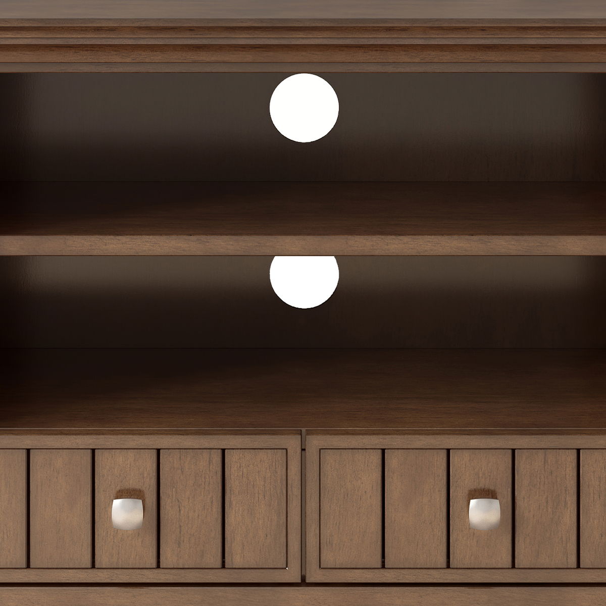 Acadian - TV Media Stand - Rustic Natural Aged Brown Simpli-Home