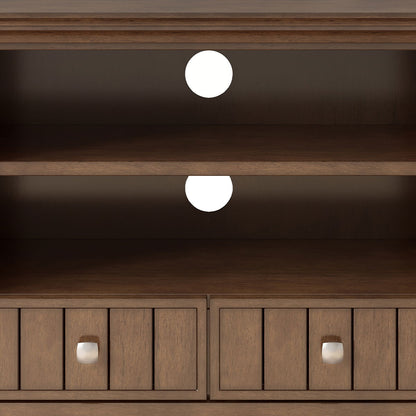 Acadian - TV Media Stand - Rustic Natural Aged Brown Simpli-Home
