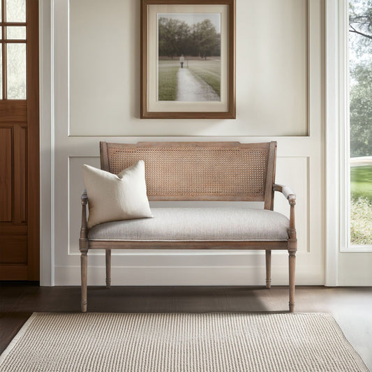 Willshire - Settee - Beige / Reclaimed Natural Madison Park