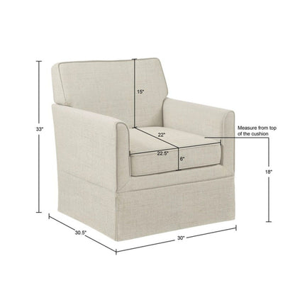 Timeless - Accent Armchair With Classic Track Arm Silhouette And Skirted Base JLA