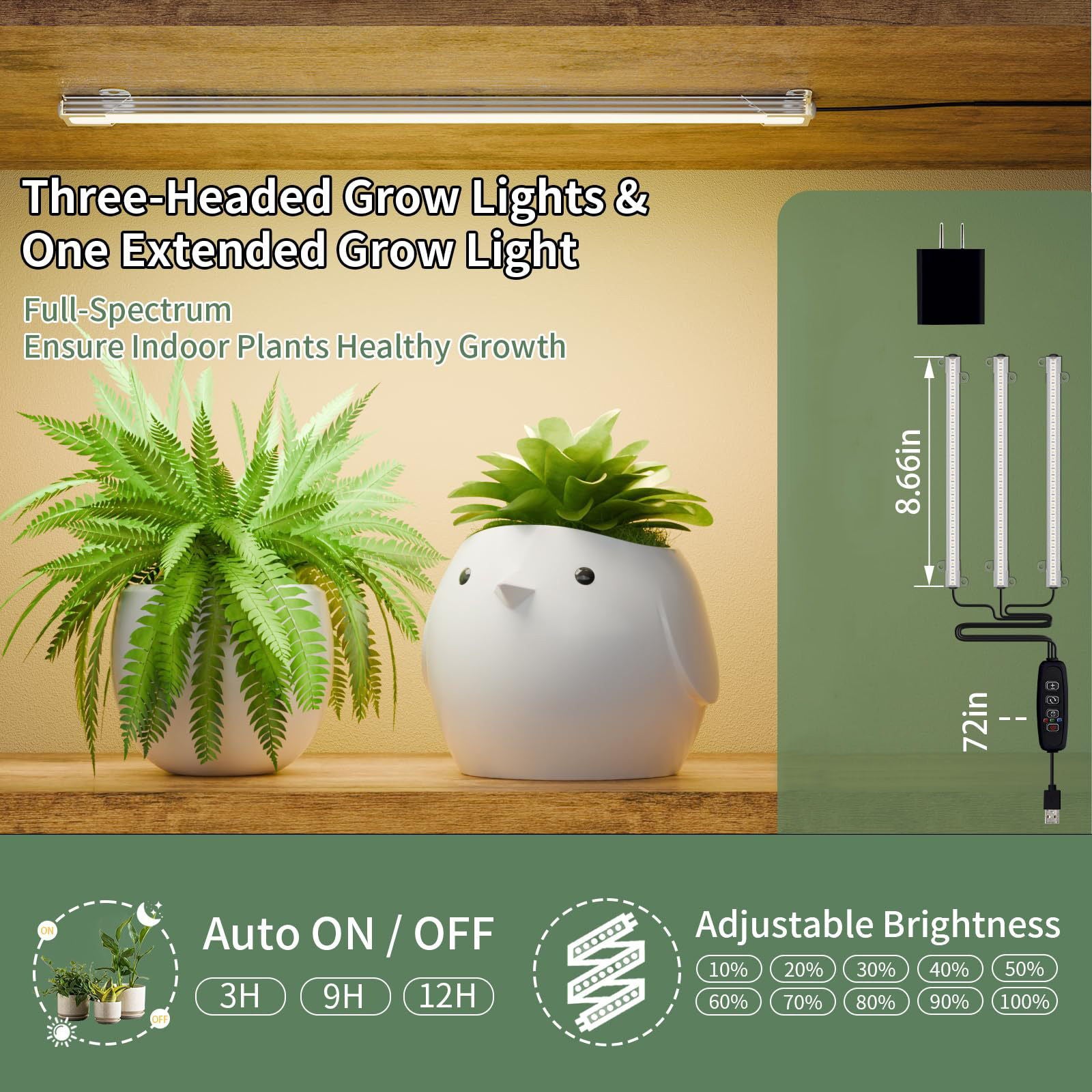 Plant Stand Indoor With Grow Light, 8 Tiered Tall Indoor Plant Shelves For Multiple Plants - Walnut / Black Daily Nest