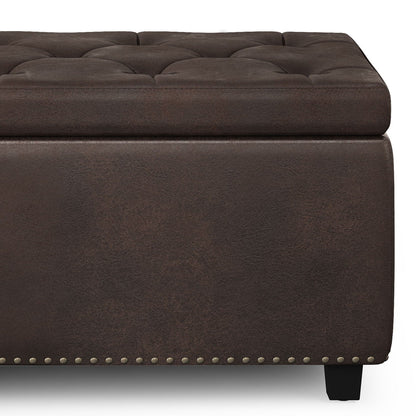 Hamilton - Upholstered Storage Ottoman Simpli-Home