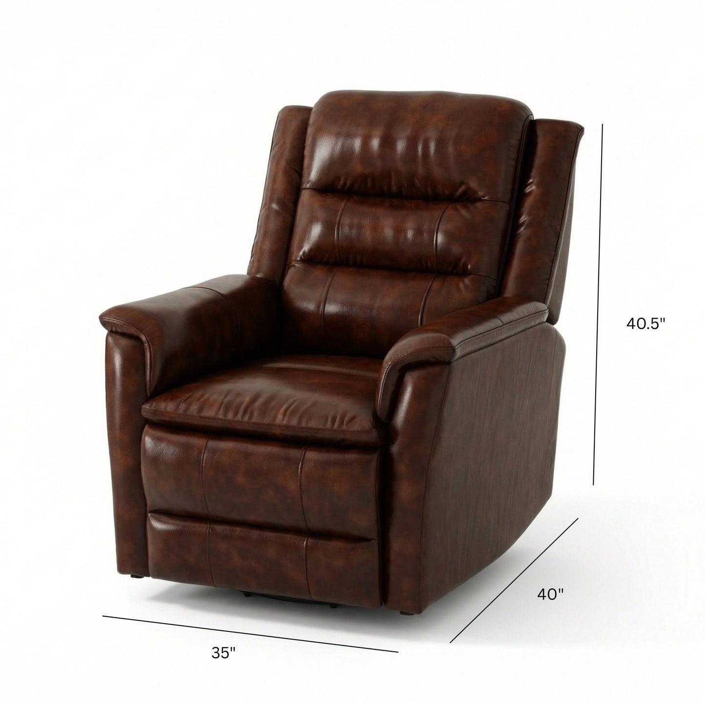 Swivel Recliner With Manual Adjustable Footrest Home Essentials