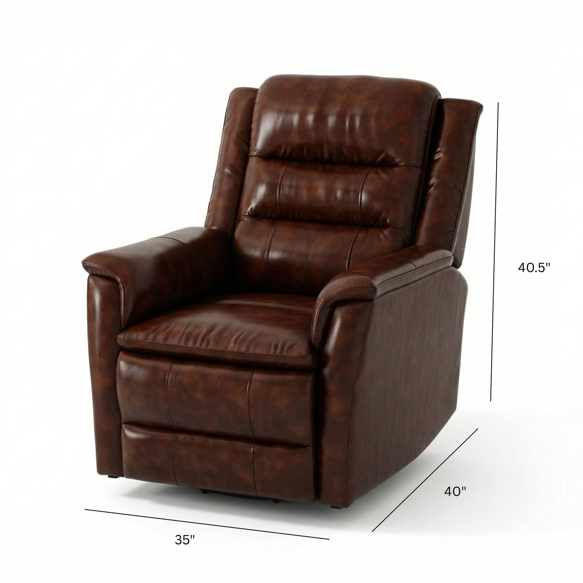 Swivel Recliner With Manual Adjustable Footrest Home Essentials