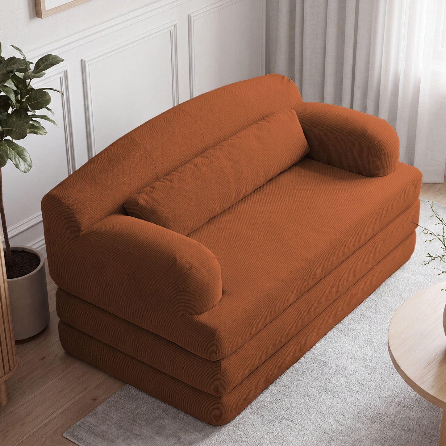 2 Seater Sofa Bed, Compact Foldable Floor Couch Home Essentials