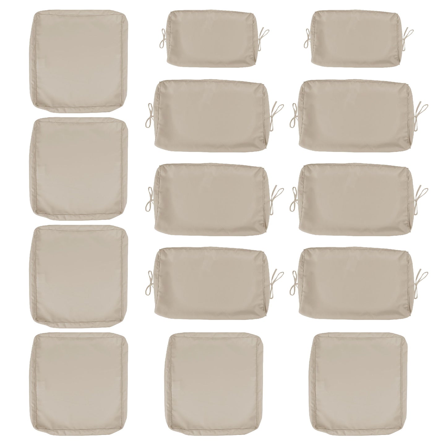 Cushion Covers For 7 Piece Wicker Sectional Sofa, 14 Pack Seat And Back Slipcovers With Zipper Home Essentials