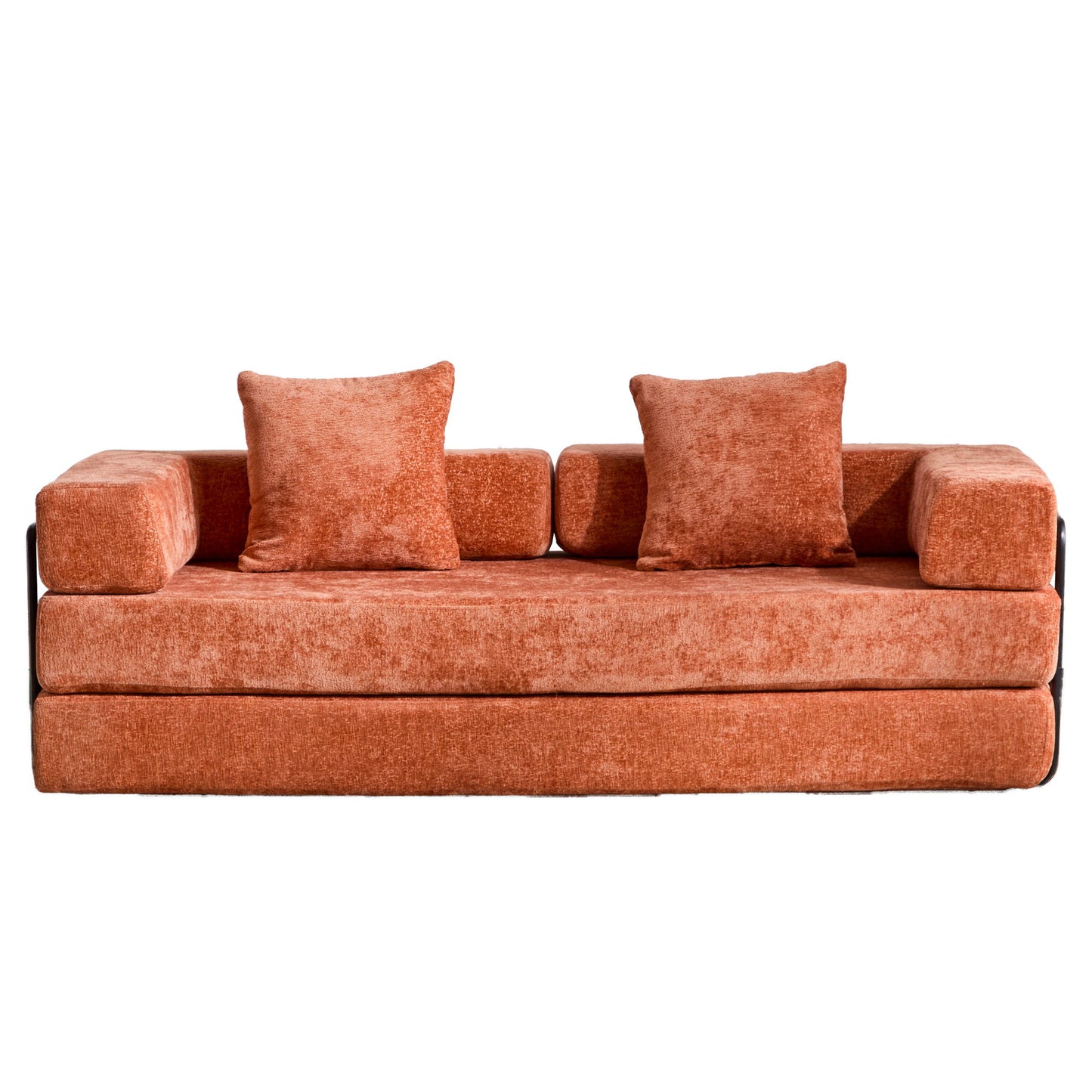 Convertible Floor Sofa Bed With Pillow Back Support Armrest Home Essentials