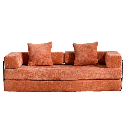 Convertible Floor Sofa Bed With Pillow Back Support Armrest Home Essentials