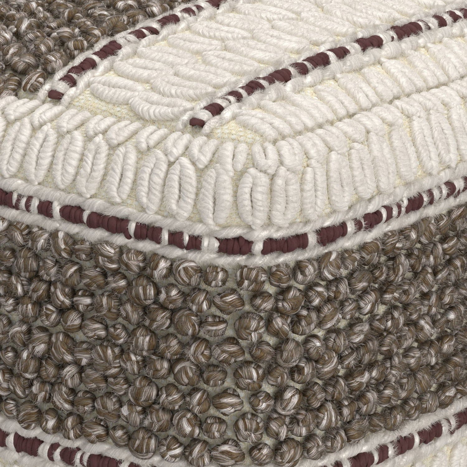 Grady - Handcrafted Square Pouf Simpli-Home