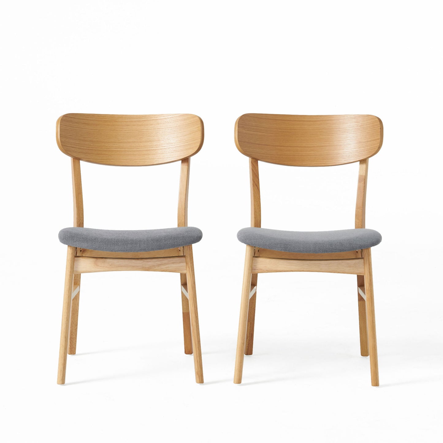Brilliantine - Dining Chair With Cushion And Wood Frame (Set of 2) Noble House