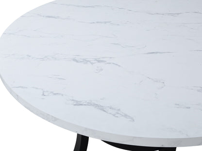 Isla - 5 Piece Dining Room Set - White / Black Crown Mark
