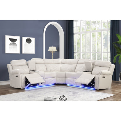 Lacrosse - Power Reclining Sectional Sofa Matrix Furniture Group