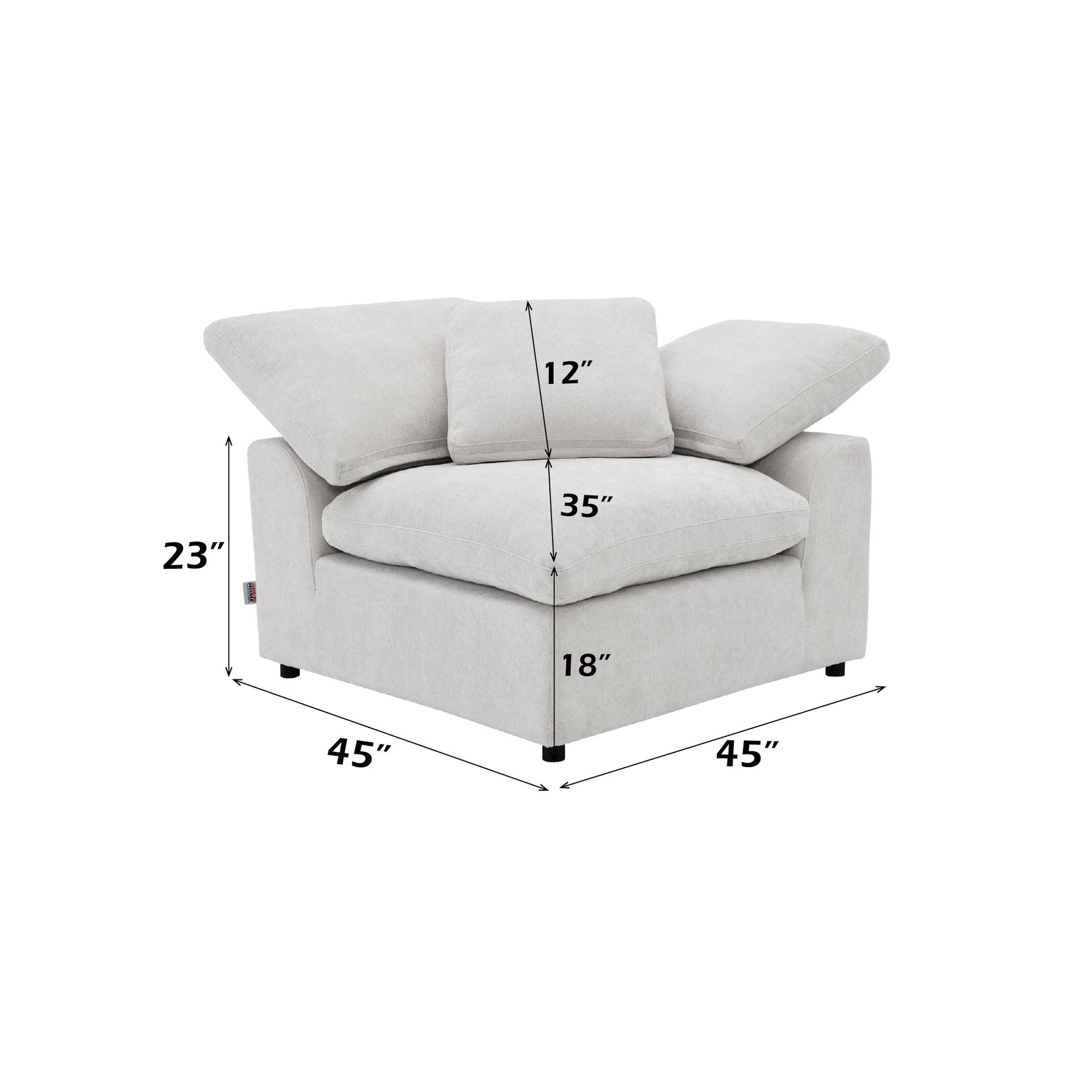 Naveen - Modular Sectional With Ottoman Acme