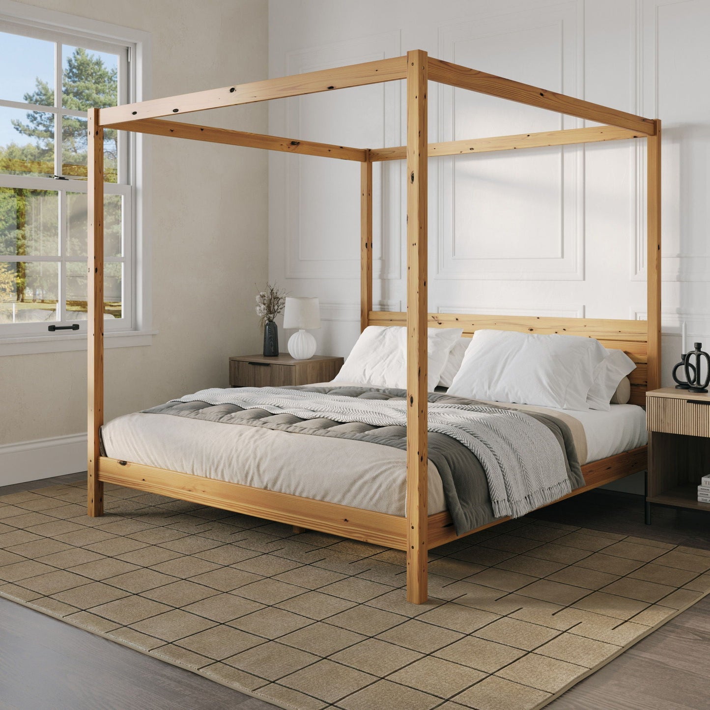 Canopy Bed Frame Modern Minimalist Boho Walker Edison