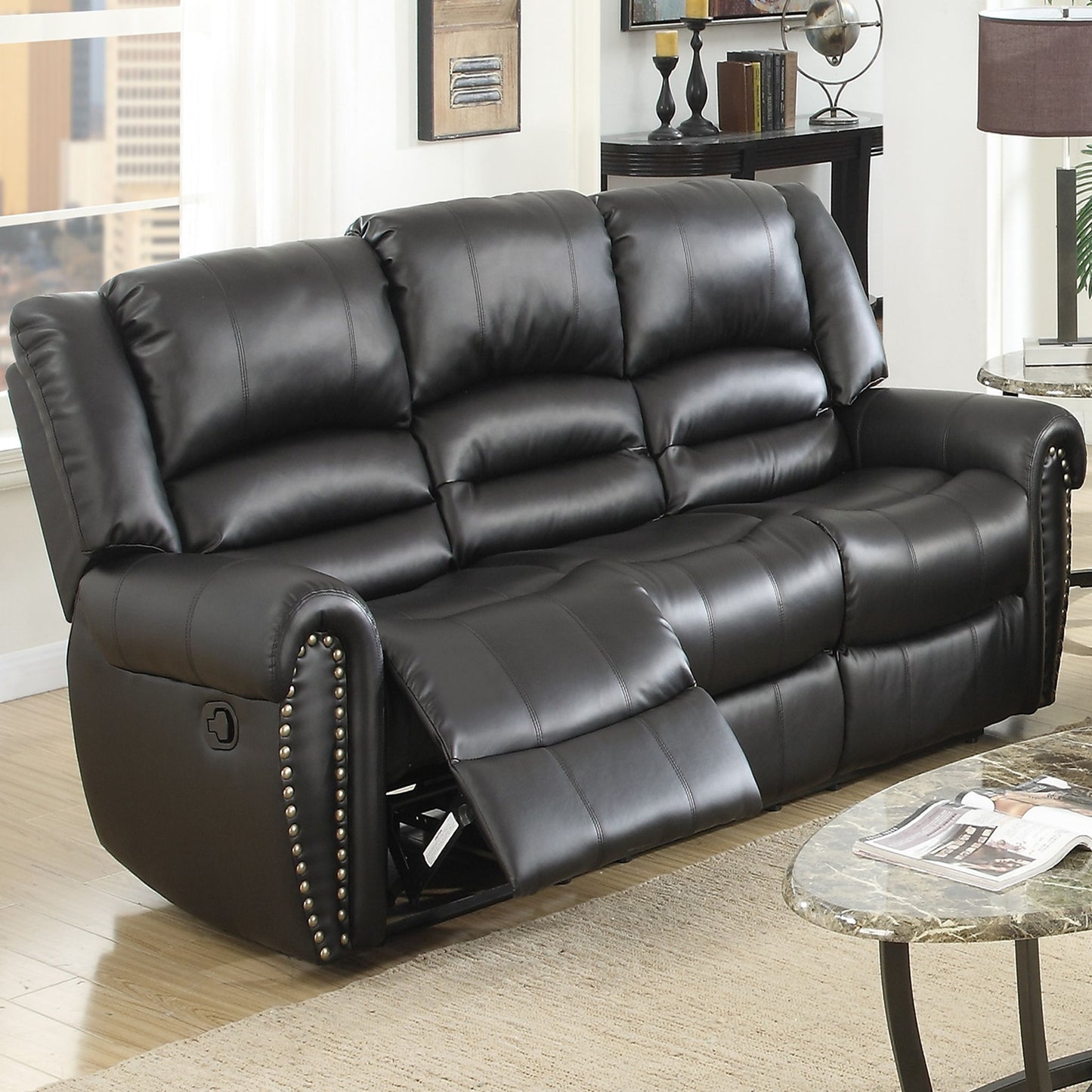 Modern Living Room Set With Nailhead Trim Home Essentials