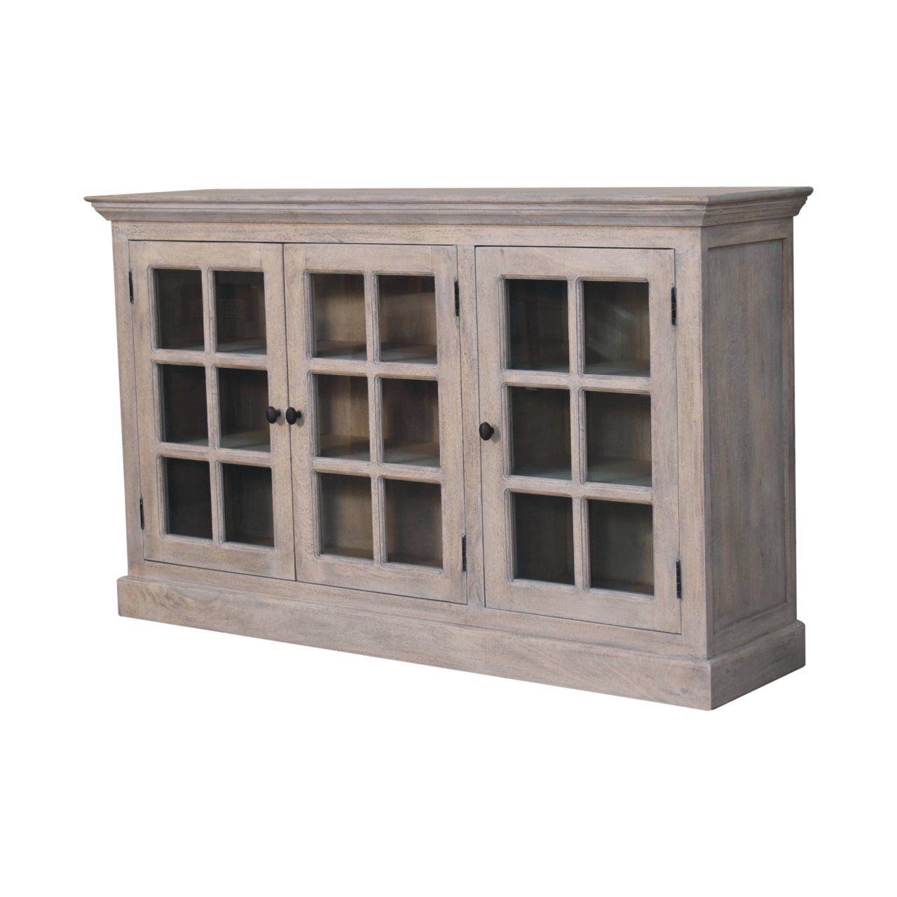 Triple Glazed Cabinet - Gray Artisan Furniture