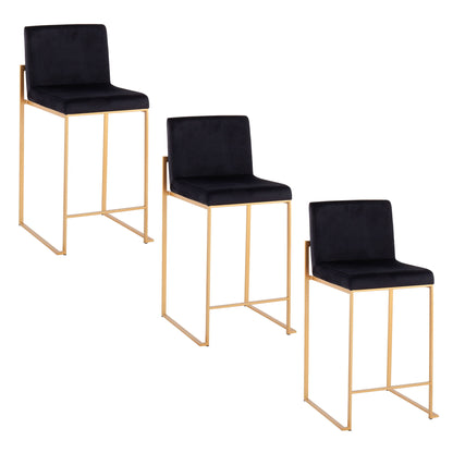 Fuji - Contemporary High Back Stylish Counter Stool Lumi Source