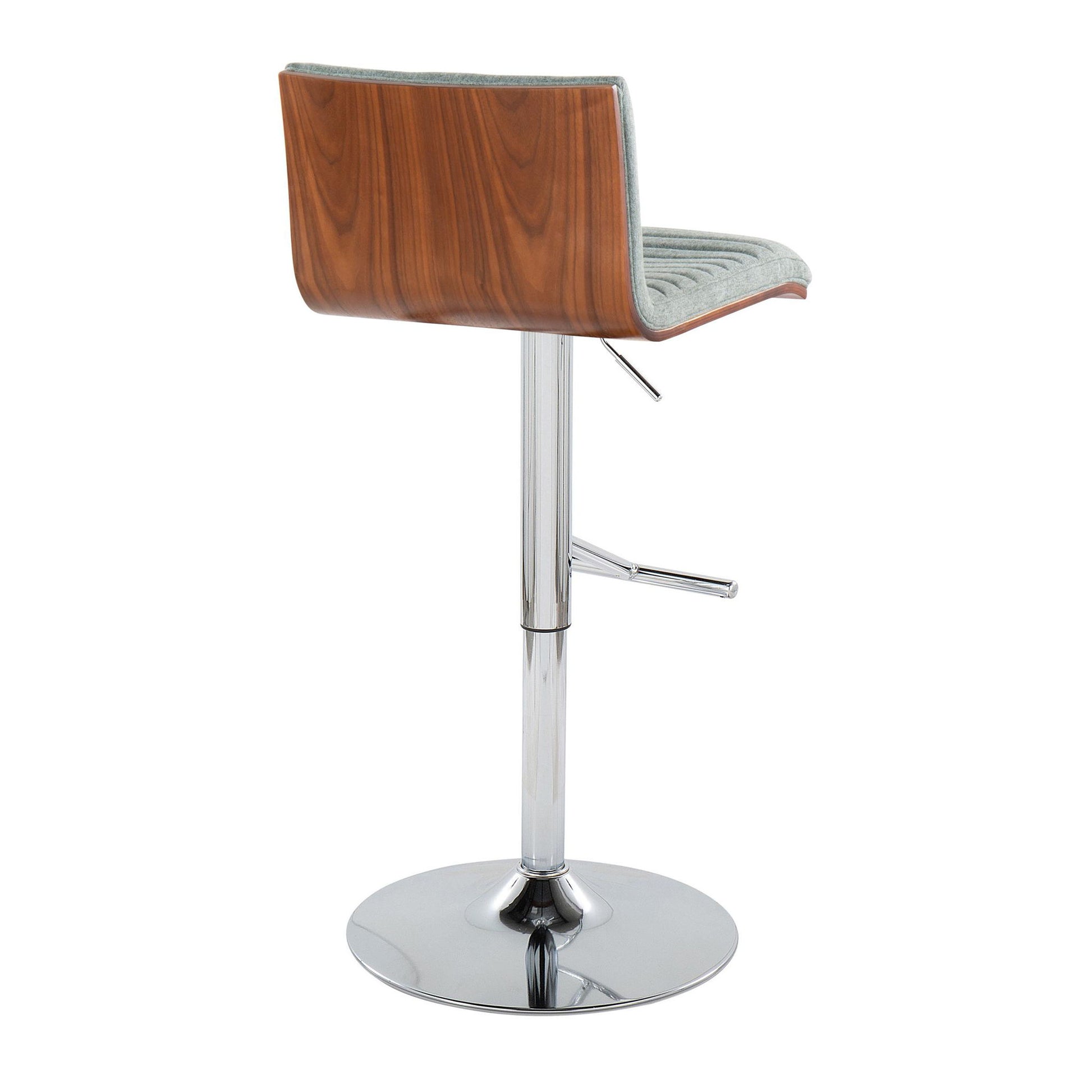 Mason - Contemporary Adjustable Barstool & Swivel With Straight T Footrest (Set of 2) Lumi Source