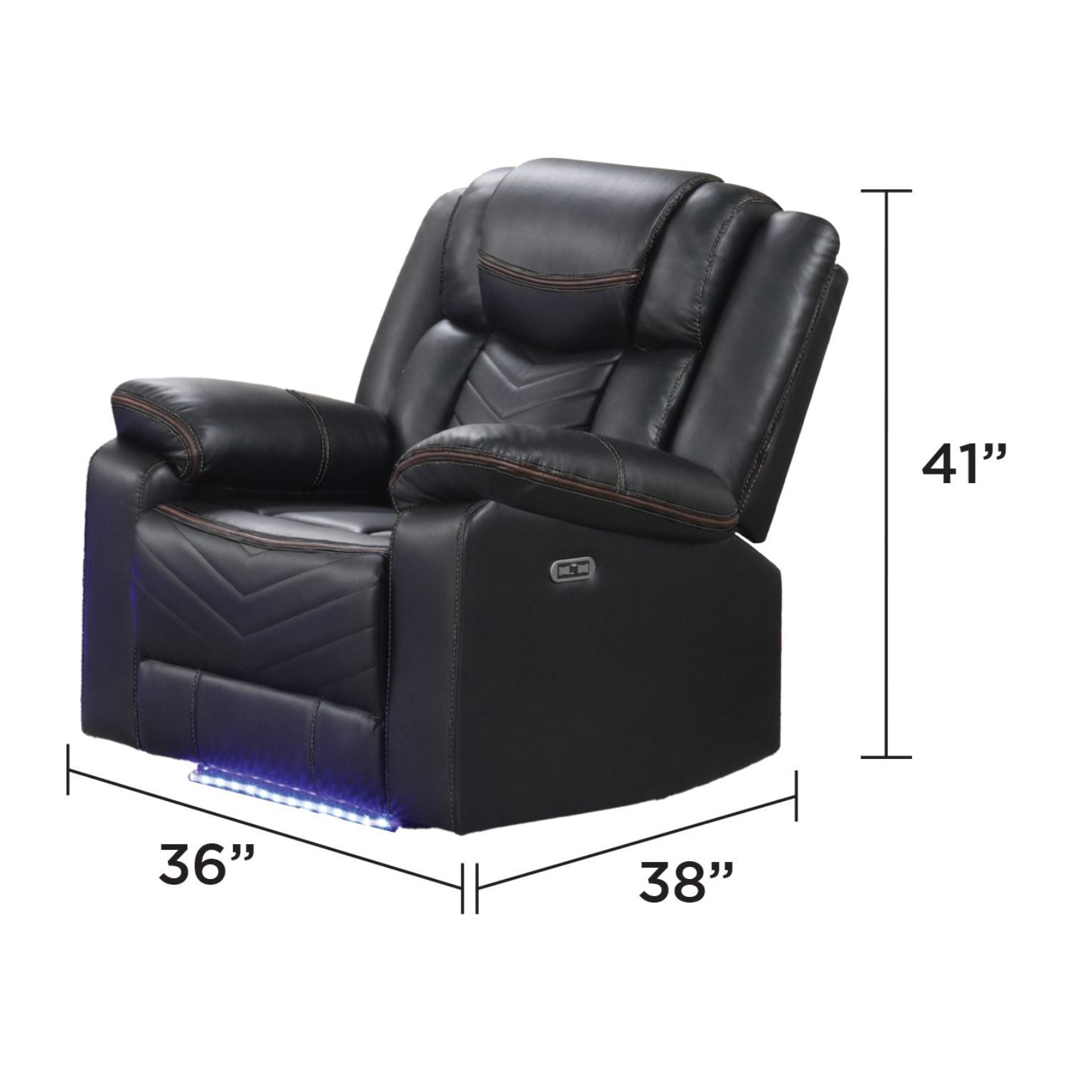 Challenger - LED Power Recliner Chair Matrix Furniture Group
