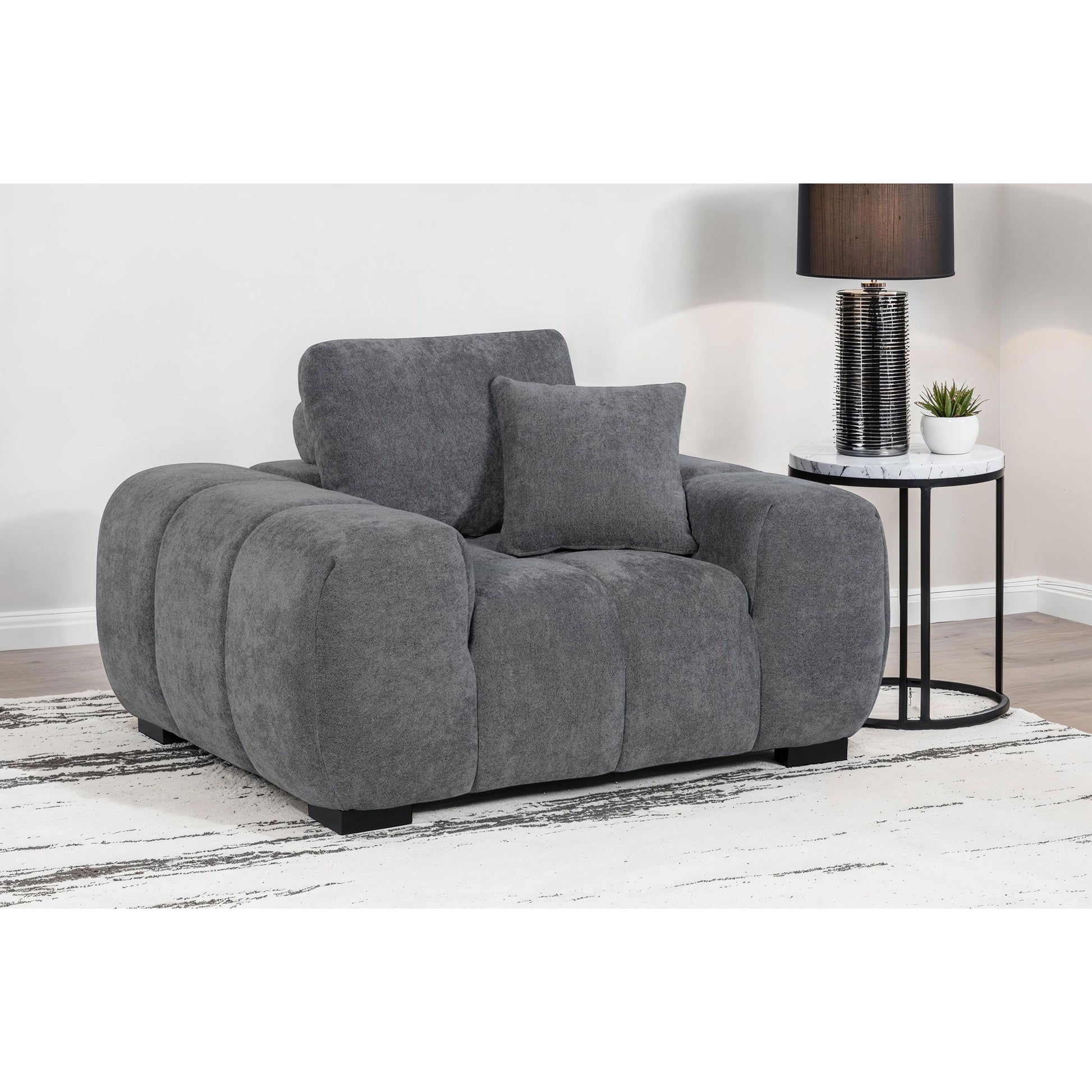 Plather - Track Arm Accent Chair Furniture Max