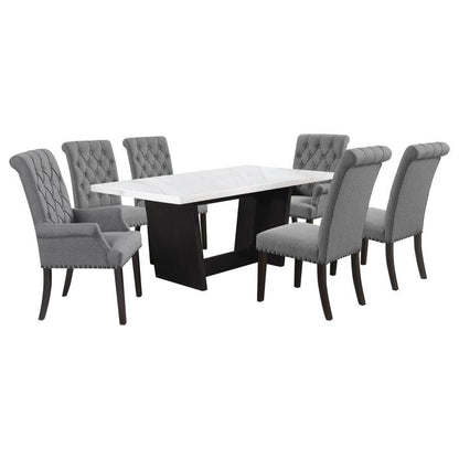 Sherry - Rectangular Marble Top Dining Table Set CoasterElevations
