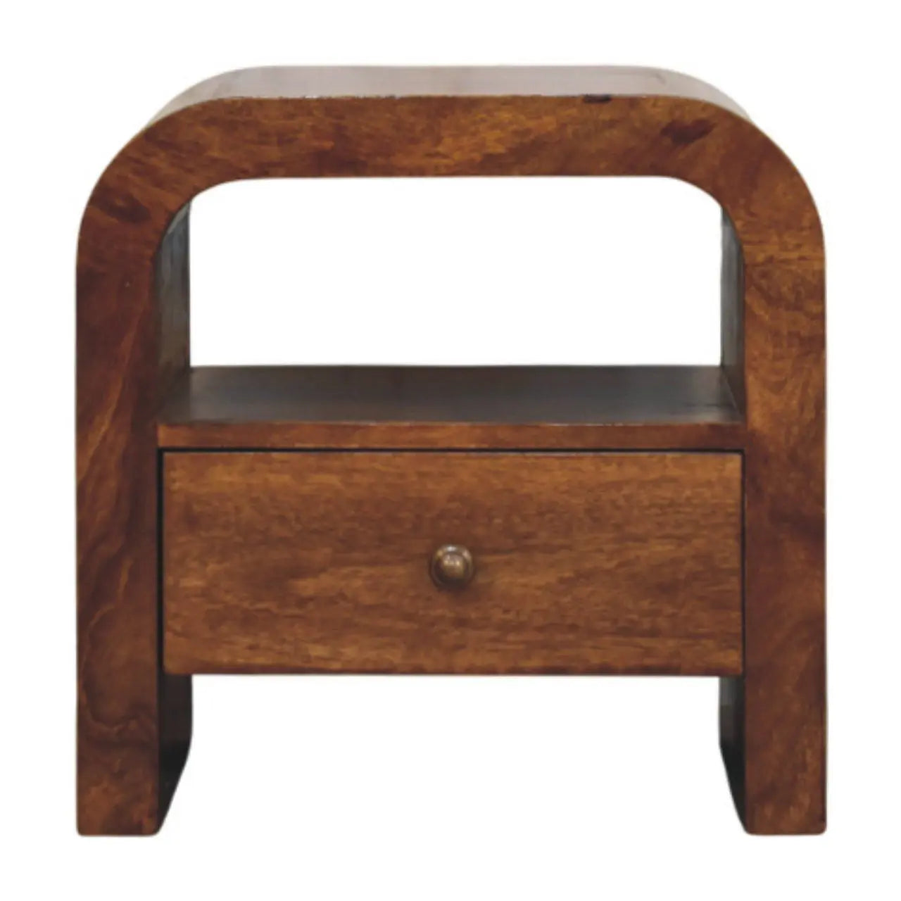 Darcy - Nightstand With Drawer And Open Shelf - Brown Artisan Furniture