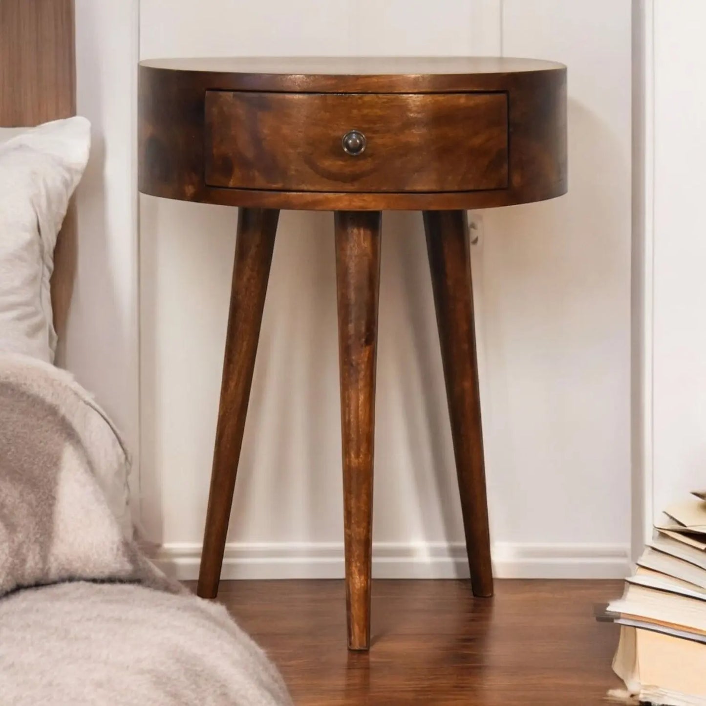 Semi Circle Nightstand - Chestnut Artisan Furniture
