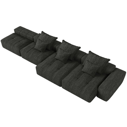 Modern Oversized Diy Combination Modular Sectional Sofa With Pillows Home Essentials