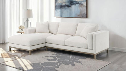 Geneva - Boucle Upholstered Sectional Chaise Sofa - Sand Coaster Fine Furniture