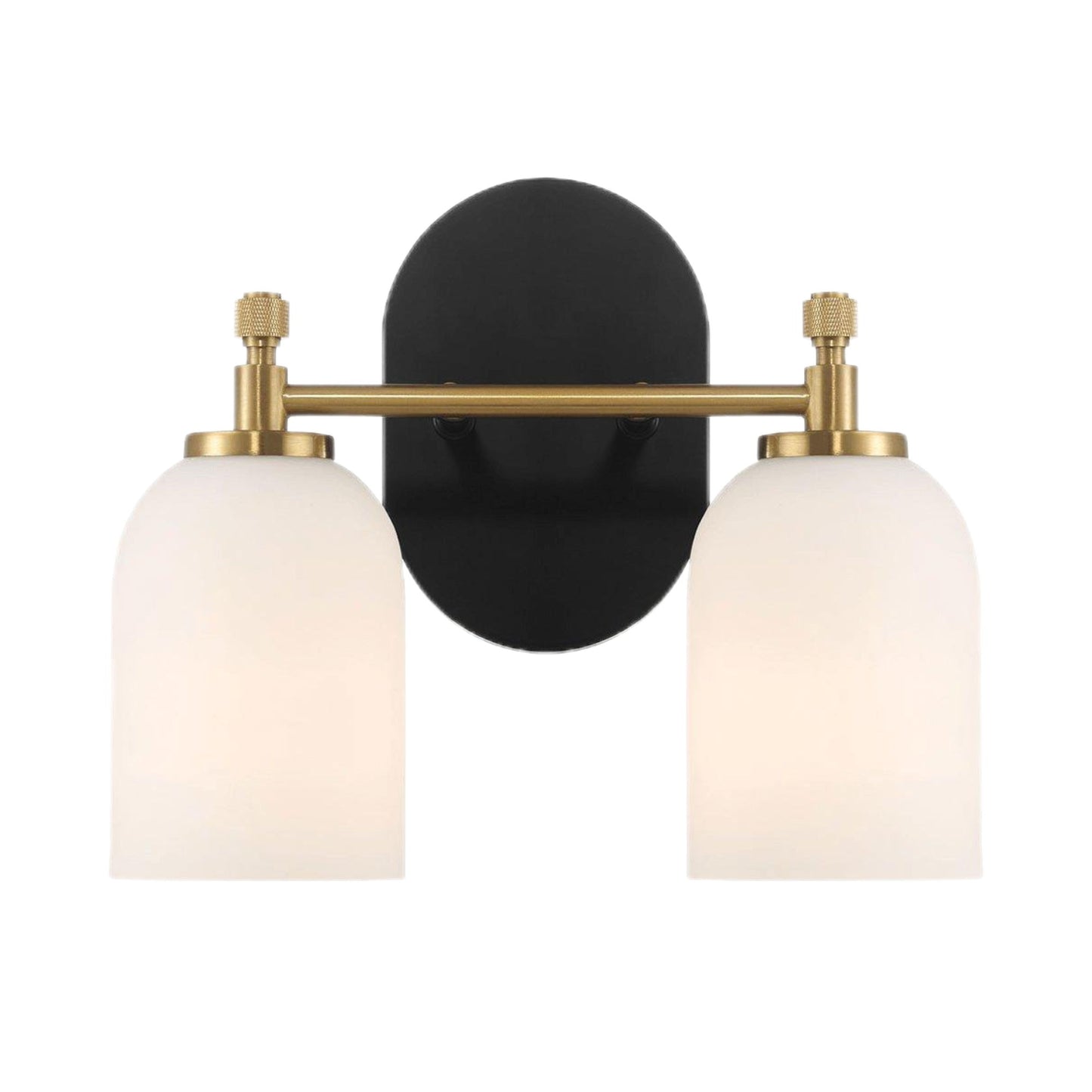 Vortex - 2 Lights Vanity In Traditional Style For Over Bathroom Mirror Wall Sconce - Black / Gold / White Ashcroft Furniture