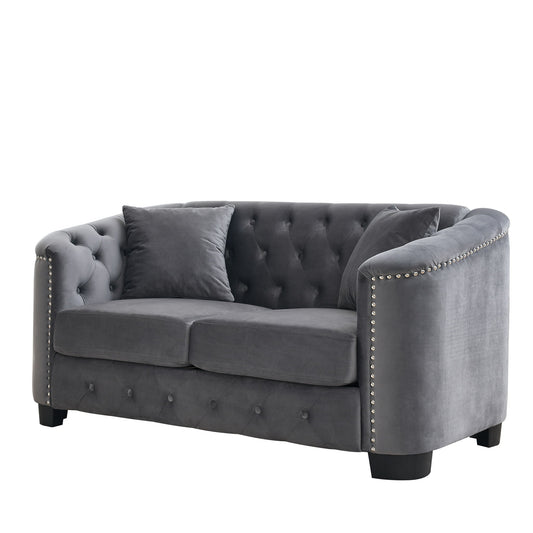 Modern Chesterfield Sofa With Tufted Backrest For Living Room Home Essentials